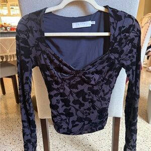 ASTR long sleeve velvet top only worn once!